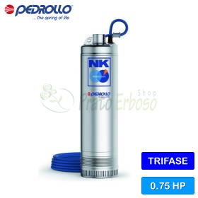 NK 4/3 (10m) - Elettropompa sommersa trifase 230 V da 0.75 HP Pedrollo - 1 NK 4/3 (10m) - Elettropompa sommersa trifase 230 V da 0.75 HP Pedrollo - 1