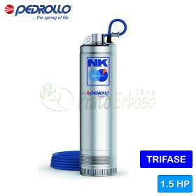 NK 4/5 (10m) - Pompe électrique submersible triphasée 230 V 1,5 CV Pedrollo - 1