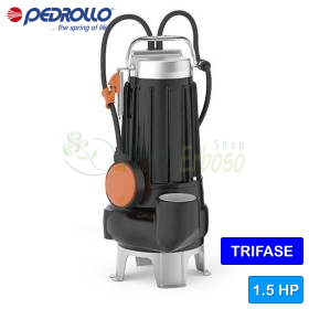 MC 15/45 - 1.5 HP three-phase, dual-channel sewage pump