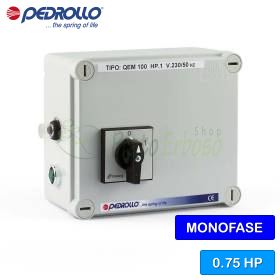 QEM/3-075 - Cuadro eléctrico para electrobomba monofásica 0,75 HP