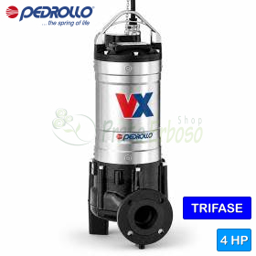 VX 40/65 - VORTEX-Elektropumpe für dreiphasiges Abwasser, 4 PS Pedrollo - 1