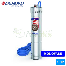 DAVIS (20m) - Single-phase submersible electric pump with 1 HP peripheral impeller Pedrollo - 1