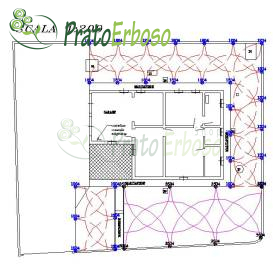 Irrigation project for lawns up to 500 m2